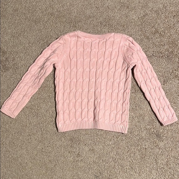 Gymboree Pink Crew Neck Cable Knit Sweater - Picture 3 of 3